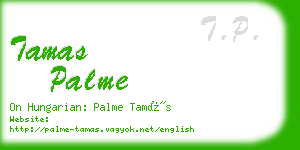 tamas palme business card